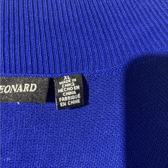 Nina Leonard Royal Blue Long Sleeve Dress - Picture 6 of 9